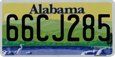 AL license plate 66CJ285