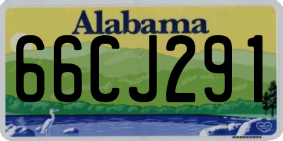 AL license plate 66CJ291