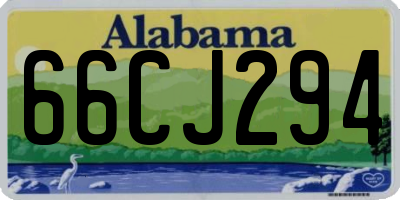 AL license plate 66CJ294