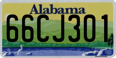 AL license plate 66CJ301