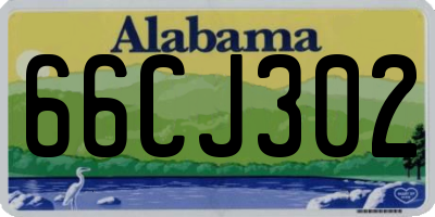 AL license plate 66CJ302