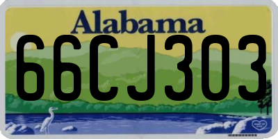 AL license plate 66CJ303