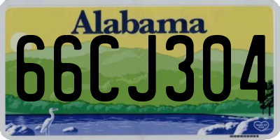 AL license plate 66CJ304