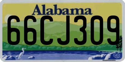 AL license plate 66CJ309