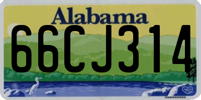 AL license plate 66CJ314