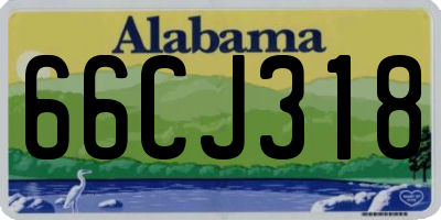 AL license plate 66CJ318
