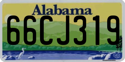 AL license plate 66CJ319