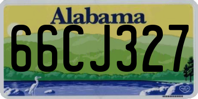 AL license plate 66CJ327
