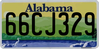 AL license plate 66CJ329