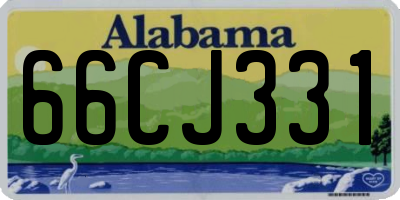 AL license plate 66CJ331