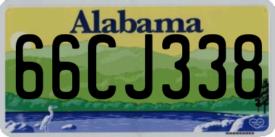 AL license plate 66CJ338