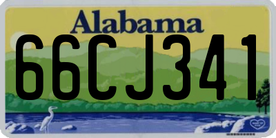 AL license plate 66CJ341