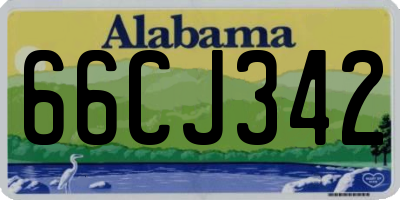 AL license plate 66CJ342