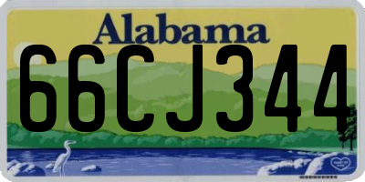 AL license plate 66CJ344