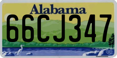 AL license plate 66CJ347
