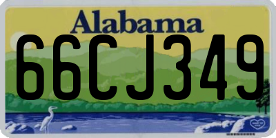 AL license plate 66CJ349