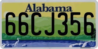 AL license plate 66CJ356
