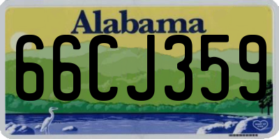 AL license plate 66CJ359