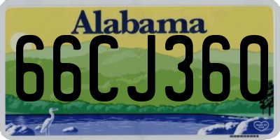 AL license plate 66CJ360