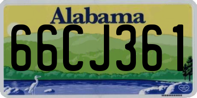 AL license plate 66CJ361