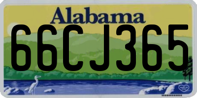 AL license plate 66CJ365