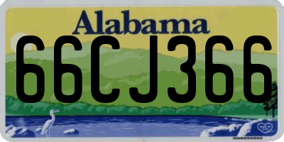 AL license plate 66CJ366