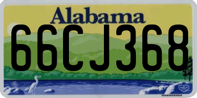 AL license plate 66CJ368