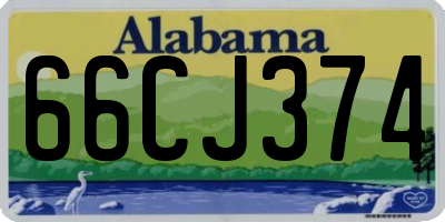 AL license plate 66CJ374