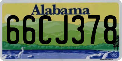 AL license plate 66CJ378