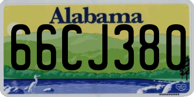 AL license plate 66CJ380