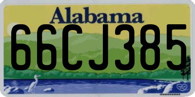 AL license plate 66CJ385