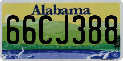 AL license plate 66CJ388