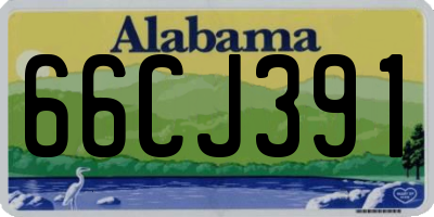 AL license plate 66CJ391