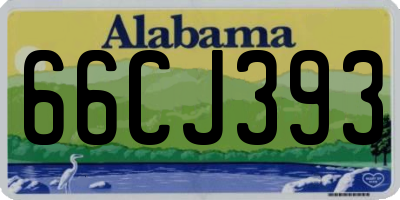 AL license plate 66CJ393
