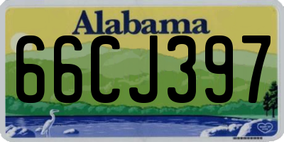 AL license plate 66CJ397