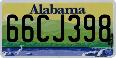 AL license plate 66CJ398