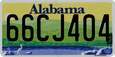 AL license plate 66CJ404
