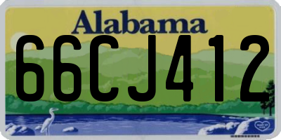 AL license plate 66CJ412
