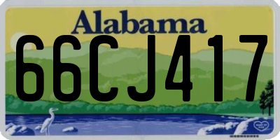 AL license plate 66CJ417