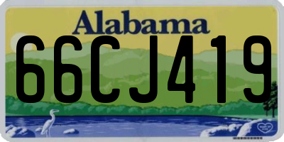 AL license plate 66CJ419