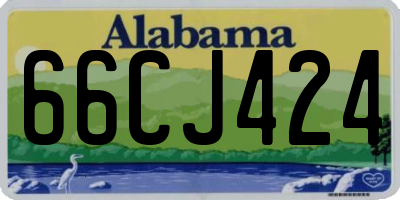 AL license plate 66CJ424