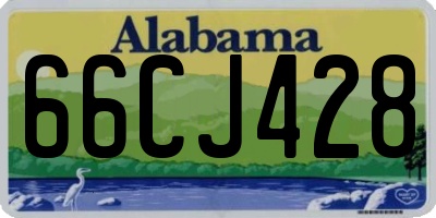 AL license plate 66CJ428