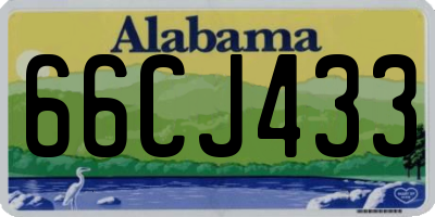 AL license plate 66CJ433