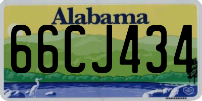 AL license plate 66CJ434