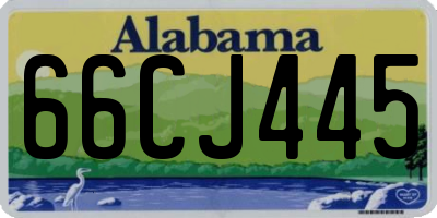 AL license plate 66CJ445