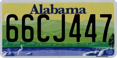 AL license plate 66CJ447