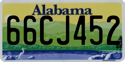 AL license plate 66CJ452