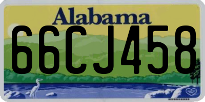 AL license plate 66CJ458