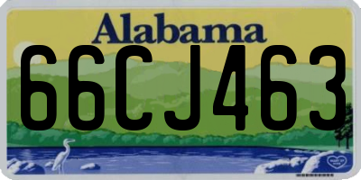 AL license plate 66CJ463