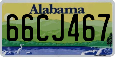 AL license plate 66CJ467